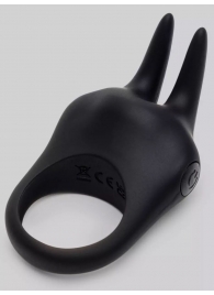 Черное эрекционное виброкольцо Sensation Rechargeable Vibrating Rabbit Love Ring - Fifty Shades of Grey - в Кисловодске купить с доставкой