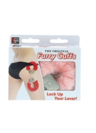 Металлические наручники с розовой меховой опушкой METAL HANDCUFF WITH PLUSH PINK - Dream Toys - купить с доставкой в Кисловодске