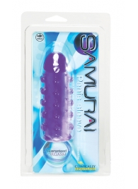 Закрытая фиолетовая насадка с пупырышками SAMURAI PENIS SLEEVE PURPLE - 14,5 см. - NMC - в Кисловодске купить с доставкой