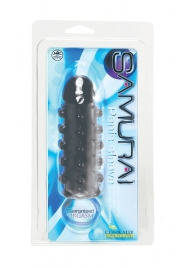 Дымчатая стимулирующая насадка с закрытой головкой SAMURAI PENIS SLEEVE BLACK - 14,5 см. - NMC - в Кисловодске купить с доставкой