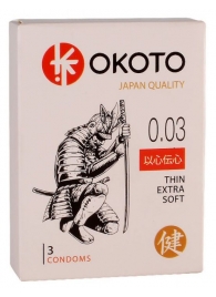 Тонкие презервативы OKOTO Thin Extra Soft - 3 шт. - Sitabella - купить с доставкой в Кисловодске
