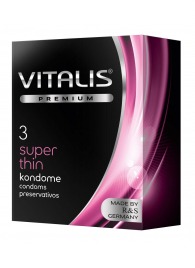 Ультратонкие презервативы VITALIS PREMIUM super thin - 3 шт. - Vitalis - купить с доставкой в Кисловодске