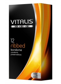Ребристые презервативы VITALIS PREMIUM ribbed - 12 шт. - Vitalis - купить с доставкой в Кисловодске