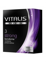 Презервативы с утолщенной стенкой VITALIS PREMIUM strong - 3 шт. - Vitalis - купить с доставкой в Кисловодске