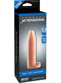 Насадка-расширитель с кольцом для подхвата мошонки Real Feel Enhancer - 14 см. - Pipedream - в Кисловодске купить с доставкой