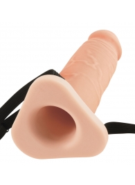 Телесный реалистичный фаллоимитатор с полостью Silicone Hollow Extension - 20 см. - Pipedream - купить с доставкой в Кисловодске