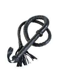 Длинный кожаный кнут с хлопушками на конце - ToyFa - купить с доставкой в Кисловодске