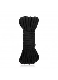 Черная хлопковая веревка для связывания Bondage Rope - 10 м. - Lux Fetish - купить с доставкой в Кисловодске
