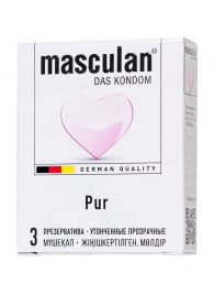 Супертонкие презервативы Masculan Pur - 3 шт. - Masculan - купить с доставкой в Кисловодске