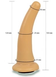 Телесная гладкая насадка Harness - 13,3 см. - LOVETOY (А-Полимер) - купить с доставкой в Кисловодске