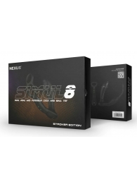 Черный вибромассажер простаты Nexus Simul8 Stroker Edition с кольцами для пениса и мошонки - Nexus Range - в Кисловодске купить с доставкой
