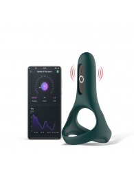 Изумрудное виброкольцо Magic Motion Rise с подхватом мошонки - Magic Motion - в Кисловодске купить с доставкой