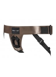 Бронзовый пояс для насадок Curious Harness - Strap-on-me - купить с доставкой в Кисловодске