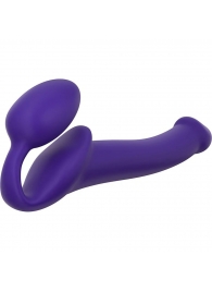 Фиолетовый безремневой страпон Silicone Bendable Strap-On - size M - Strap-on-me - купить с доставкой в Кисловодске