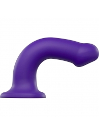 Фиолетовый фаллоимитатор-насадка Strap-On-Me Dildo Dual Density size L - 19 см. - Strap-on-me - купить с доставкой в Кисловодске