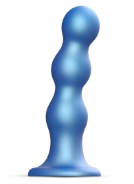 Голубая насадка Strap-On-Me Dildo Plug Balls size S - Strap-on-me - купить с доставкой в Кисловодске