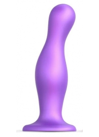 Фиолетовая насадка Strap-On-Me Dildo Plug Curvy size L - Strap-on-me - купить с доставкой в Кисловодске