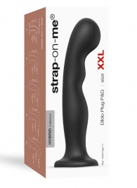 Черная насадка Strap-On-Me Dildo Plug P G size XXL - Strap-on-me - купить с доставкой в Кисловодске