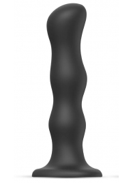 Черная насадка Strap-On-Me Dildo Geisha Balls size M - Strap-on-me - купить с доставкой в Кисловодске