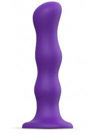 Фиолетовая насадка Strap-On-Me Dildo Geisha Balls size M - Strap-on-me - купить с доставкой в Кисловодске