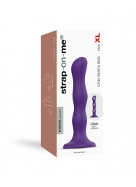Фиолетовая насадка Strap-On-Me Dildo Geisha Balls size XL - Strap-on-me - купить с доставкой в Кисловодске
