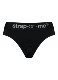 Черные трусики для насадок Heroine Lingerie Harness - size S - Strap-on-me - купить с доставкой в Кисловодске