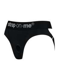 Черные трусики для насадок Heroine Lingerie Harness - size M - Strap-on-me - купить с доставкой в Кисловодске