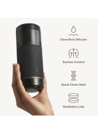 Черный мастурбатор с контролем всасывания Arcwave Pow Stroker - Arcwave - в Кисловодске купить с доставкой