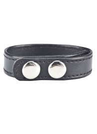 Кольцо на пенис SNAP COCK RING из искусственной кожи на клепках - BlueLine - в Кисловодске купить с доставкой