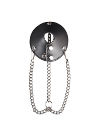 Утяжка для мошонки из искусственной кожи с цепочками PARACHUTE BALL STRETCHER - BlueLine - купить с доставкой в Кисловодске