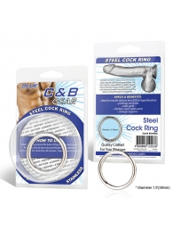 Стальное эрекционное кольцо STEEL COCK RING - 4.5 см. - BlueLine - в Кисловодске купить с доставкой