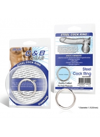 Стальное эрекционное кольцо STEEL COCK RING - 3.5 см. - BlueLine - в Кисловодске купить с доставкой