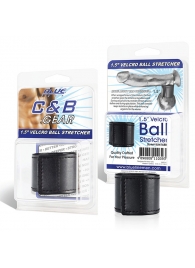 Хомут-утяжка для мошонки из искусственной кожи на липучке VELCRO BALL STRETCHER- 4 см. - BlueLine - в Кисловодске купить с доставкой