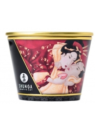 Массажная  свеча Sparkling Strawberry Wine с ароматом клубничного вина - 170 мл. - Shunga - купить с доставкой в Кисловодске