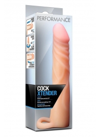 Телесная насадка на пенис Cock Xtender - 17,7 см. - Blush Novelties - в Кисловодске купить с доставкой