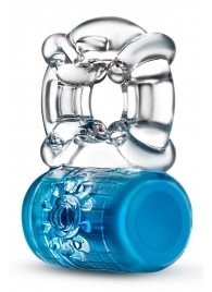 Синее эрекционное виброкольцо Pleaser Rechargeable C-Ring - Blush Novelties - в Кисловодске купить с доставкой