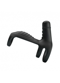Черная вибронасадка на пенис Vibrating Penis Sling - Baile - в Кисловодске купить с доставкой
