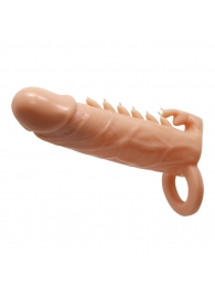 Телесная удлиняющая насадка Penis Sleeve Emmitt - 17 см. - Baile - в Кисловодске купить с доставкой