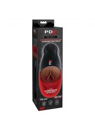 Коричневый мастурбатор-вагина с вибрацией Fuck-O-Matic 2 - Pipedream - в Кисловодске купить с доставкой