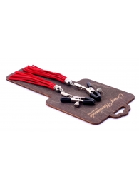 Металлические зажимы на соски с красными замшевыми кисточками - Crazy Handmade - купить с доставкой в Кисловодске