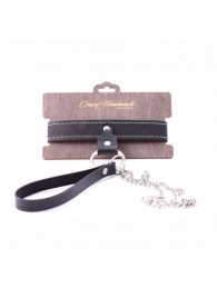 Узкий однослойный ошейник с поводком - Crazy Handmade - купить с доставкой в Кисловодске