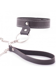 Узкий однослойный ошейник с поводком - Crazy Handmade - купить с доставкой в Кисловодске