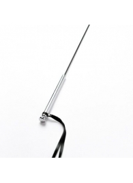 Черный кожаный стек с гладкой ручкой - 55 см. - Crazy Handmade - купить с доставкой в Кисловодске