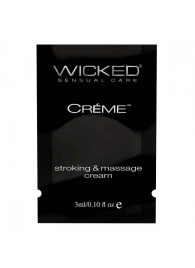 Крем для массажа и мастурбации Wicked Stroking and Massage Creme - 3 мл. - Wicked - купить с доставкой в Кисловодске