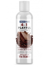 Массажный гель 4-в-1 Chocolate Sensation с ароматом шоколада - 29,5 мл. - Swiss navy - купить с доставкой в Кисловодске