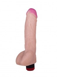 Реалистичный вибратор с мошонкой - 23,5 см. - LOVETOY (А-Полимер)
