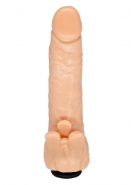 Телесная гелевая насадка-фаллос с клиторальными лепестками - 18,5 см. - LOVETOY (А-Полимер) - купить с доставкой в Кисловодске