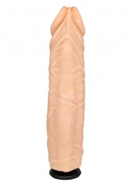 Телесная насадка-фаллос с пышными венами - 19,5 см. - LOVETOY (А-Полимер) - купить с доставкой в Кисловодске