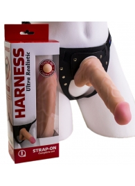Страпон Harness из двух предметов: регулируемые трусики и насадка-фаллос - 17,5 см. - LOVETOY (А-Полимер) - купить с доставкой в Кисловодске