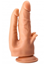 Фаллоимитатор на присоске для тройной стимуляции - 17 см. - LOVETOY (А-Полимер)